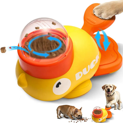 Interactive Duck-Shaped Dog Puzzle Treat Dispenser - Food-Grade PP, Adjustable Size for Healthy Eating and Cognitive Stimulation, Suitable for All Breeds
