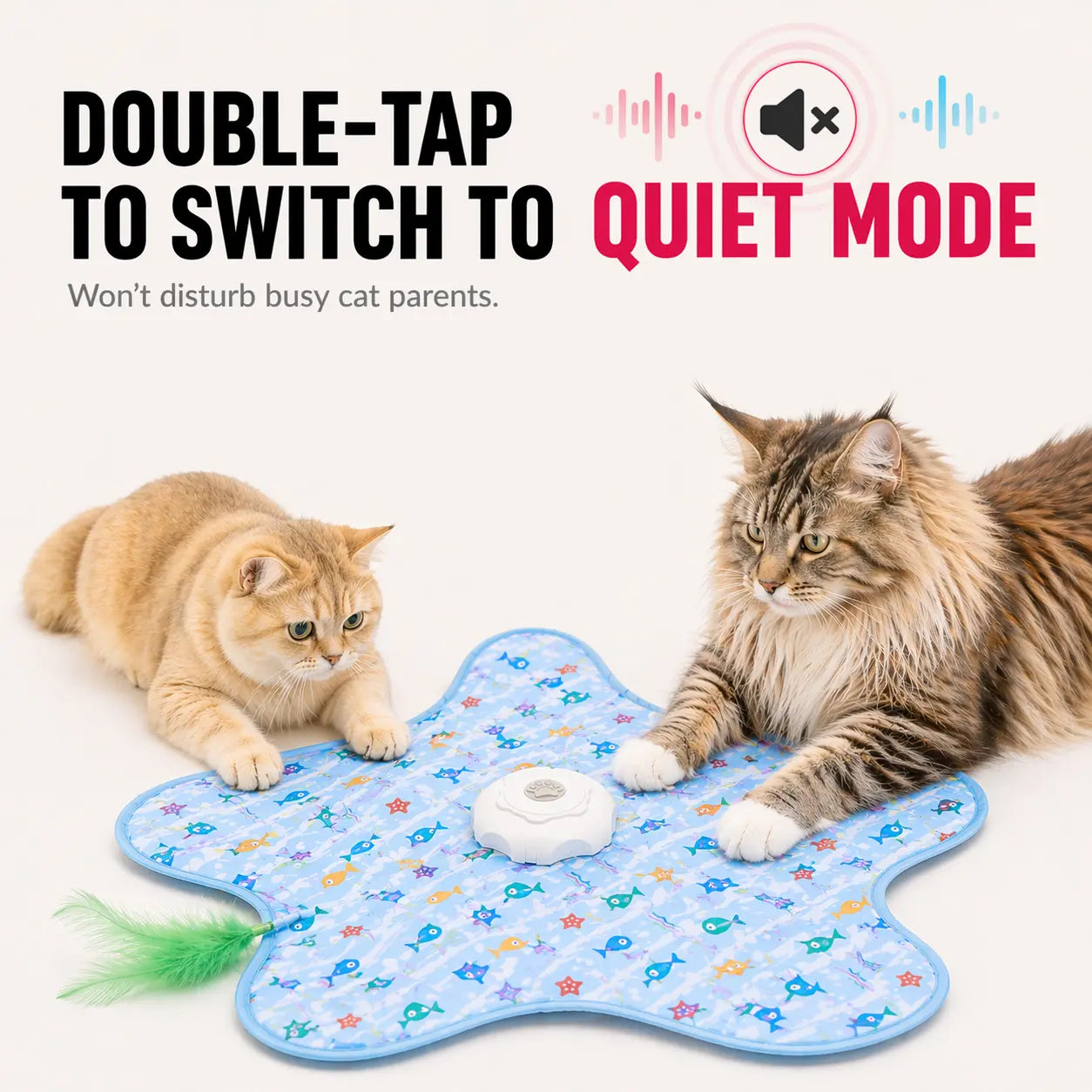 Interactive Automatic Cat Toy with Moving Feather – Rechargeable Hide and Seek Game for Indoor Entertainment for All Breeds