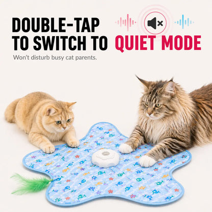 Interactive Automatic Cat Toy with Moving Feather – Rechargeable Hide and Seek Game for Indoor Entertainment for All Breeds