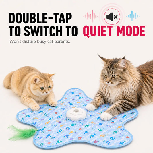 Interactive Automatic Cat Toy with Moving Feather – Rechargeable Hide and Seek Game for Indoor Entertainment for All Breeds